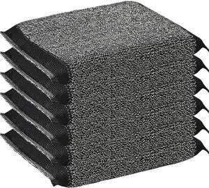 Steel Wool Scrub Sponges Kitchen, Reusable Dish Scrubber Sponge, for Pots, Pans, Gentle and Scratch Free - 6 Pack Black Steel Wool Scrub Sponges Kitchen, Reusable Dish Scrubber Sponge, for Pots, Pans, Gentle and Scratch Free - 6 Pack Black