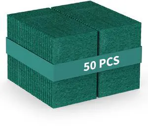 50-Pack Heavy Duty Green Scouring Pads 4x6 Inch | Reusable Non-Scratch Scrub Pads for Kitchen, Dishes, Pots, Pans, Grills & Household Cleaning | Multipurpose Scrubbers for Tough Stains 50-Pack Heavy Duty Green Scouring Pads 4x6 Inch | Reusable Non-Scratch Scrub Pads for Kitchen, Dishes, Pots, Pans, Grills & Household Cleaning | Multipurpose Scrubbers for Tough Stains