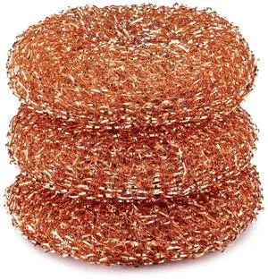 Completely Copper Scrubbers 3 Pack - Heavy Duty, Rust-Resistant, Kitchen Cleaning, Pots, Pans, Grill, Cast Iron Completely Copper Scrubbers 3 Pack - Heavy Duty, Rust-Resistant, Kitchen Cleaning, Pots, Pans, Grill, Cast Iron