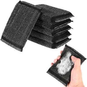 6 Pcs Kitchen Sponges, Steel Wool Scrubbing Sponges, Non Scratch Scrubbers, Heavy Duty Reusable Multipurpose Cleaning Sponge for Washing Dishes, Pots, Pans, Household Cleaning 6 Pcs Kitchen Sponges, Steel Wool Scrubbing Sponges, Non Scratch Scrubbers, Heavy Duty Reusable Multipurpose Cleaning Sponge for Washing Dishes, Pots, Pans, Household Cleaning