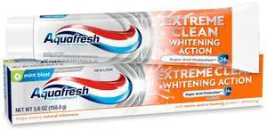 Extreme Clean Whitening Action Fluoride Toothpaste for Cavity Protection, Sugar Acid Protection, Mint Blast, 5.6 oz Extreme Clean Whitening Action Fluoride Toothpaste for Cavity Protection, Sugar Acid Protection, Mint Blast, 5.6 oz