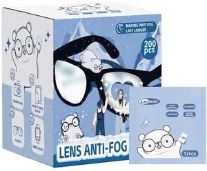 200 PCS) Anti-Fog Lens Wipes Pre-Moistened Anti-Fog Wipes| Glasses Cleaner Safely Cleans Glasses, Sunglasses, Phone Screen, Electronics & Camera Lens 200 PCS) Anti-Fog Lens Wipes Pre-Moistened Anti-Fog Wipes| Glasses Cleaner Safely Cleans Glasses, Sunglasses, Phone Screen, Electronics & Camera Lens