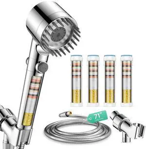 Filtered Shower Head with Handheld 4PCS Filters ShowerHead Filtered Shower Head with Handheld 4PCS Filters ShowerHead