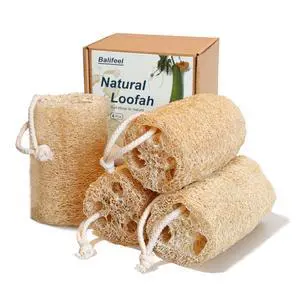 Organic Natural Loofah Sponges 4.7'' Luffa Spa,Pack of 4 Exfoliating & Smooth Skin Bath Shower Loofas Loofa for Women and Men Body Scrubber Organic Natural Loofah Sponges 4.7'' Luffa Spa,Pack of 4 Exfoliating & Smooth Skin Bath Shower Loofas Loofa for Women and Men Body Scrubber