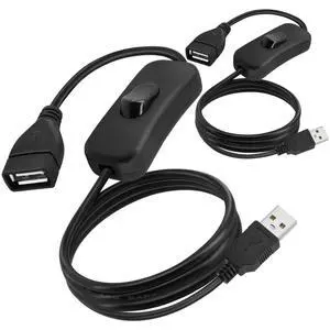 2 Pack USB Power Switch Cable, BENACES 3FT USB Male to Female Power Charger Extension Cord Adapter with On/Off Switch for Small Desk Lamps, LED Lamps, Etc 2 Pack USB Power Switch Cable, BENACES 3FT USB Male to Female Power Charger Extension Cord Adapter with On/Off Switch for Small Desk Lamps, LED Lamps, Etc