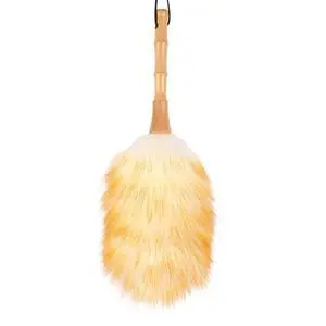 Feather Duster, Lambswool Duster for Cleaning,with Solid Wooden Handle,Leather Hang Strap,Anti-Static 14.9 inch Washable Reusable Small Hand Duster(Natural) for Office, Home and Car Feather Duster, Lambswool Duster for Cleaning,with Solid Wooden Handle,Leather Hang Strap,Anti-Static 14.9 inch Washable Reusable Small Hand Duster(Natural) for Office, Home and Car