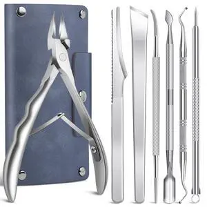 7-Piece Ingrown Toenail Treatment Set, Professional Stainless Steel Ingrown Toenail Removal Kit, Toenail Clippers for Thick Toenails, Pedicure Tools for Feet, Nail Clippers for Thick and Ingrown Nails 7-Piece Ingrown Toenail Treatment Set, Professional Stainless Steel Ingrown Toenail Removal Kit, Toenail Clippers for Thick Toenails, Pedicure Tools for Feet, Nail Clippers for Thick and Ingrown Nails
