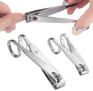 Nail Clippers,EZ Grip Nail Clipper Set,Carbon Steel Fingernail and Toenail Clippers for Seniors Long handle with Metal Case for Women and Man - Set of 2 (Small and Large) Nail Clippers,EZ Grip Nail Clipper Set,Carbon Steel Fingernail and Toenail Clippers for Seniors Long handle with Metal Case for Women and Man - Set of 2 (Small and Large)