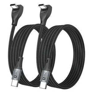 Right Angle USB C Cable 2Pack 6.6FT, 60W Fast Charging Type C Cord Right Angle USB C Cable 2Pack 6.6FT, 60W Fast Charging Type C Cord
