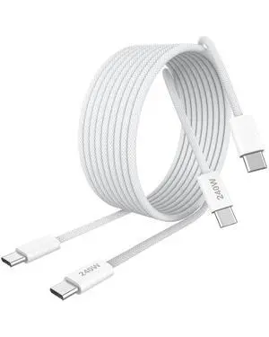 240W USB C to USB C Charging Cable 6ft, 2 Pack 240W USB C to USB C Charging Cable 6ft, 2 Pack