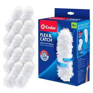 Flex & Catch Heavy Duty Dusting Refills (10 Count) | Disposable Duster Refill | Traps 3X More Dust Than Traditional Feather Duster Flex & Catch Heavy Duty Dusting Refills (10 Count) | Disposable Duster Refill | Traps 3X More Dust Than Traditional Feather Duster