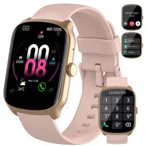 Smart Watch for Men Women, 1.95"HD Smartwatch (Dial/Answer Calls), Heart Rate/Sleep Monitor Fitness Smartwatch, Curved Screen Watches, 112+ Sports Modes Activity Trackers,IP68 Waterproof, Pink Smart Watch for Men Women, 1.95"HD Smartwatch (Dial/Answer Calls), Heart Rate/Sleep Monitor Fitness Smartwatch, Curved Screen Watches, 112+ Sports Modes Activity Trackers,IP68 Waterproof, Pink