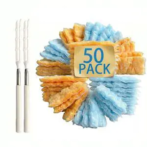50 Count Duster Refills with 1 Handle | Disposable Multi Surface 360° Duster Cleaner Kit for Ceiling Fans, Blinds & Furniture 50 Count Duster Refills with 1 Handle | Disposable Multi Surface 360° Duster Cleaner Kit for Ceiling Fans, Blinds & Furniture