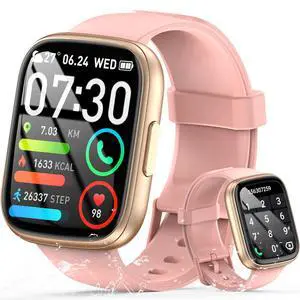 Watch for Men Women (Answer/Make Call), 1.95" Touch Screen Fitness Tracker with Heart Rate/Sleep Monitor, IP68 Waterproof Smartwatch for Android iOS, Fitness Watch with 120+ Sports Modes, Pink Watch for Men Women (Answer/Make Call), 1.95" Touch Screen Fitness Tracker with Heart Rate/Sleep Monitor, IP68 Waterproof Smartwatch for Android iOS, Fitness Watch with 120+ Sports Modes, Pink