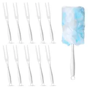10PCS Duster Refills Folding Handles Set Compatible with Swiffer Dusters,Disposable Static Dust Removal Brush Handle for Dusting Electronics,Furniture,Blinds,Ceiling Fans (10, White) 10PCS Duster Refills Folding Handles Set Compatible with Swiffer Dusters,Disposable Static Dust Removal Brush Handle for Dusting Electronics,Furniture,Blinds,Ceiling Fans (10, White)