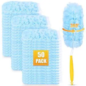 50 Pack Duster Refills for Swiffer Duster, Disposable Duster Refill Kit for Cleaning Home, Office, Ceiling Fans, Furniture (50 Count Refills +2 Handles) 50 Pack Duster Refills for Swiffer Duster, Disposable Duster Refill Kit for Cleaning Home, Office, Ceiling Fans, Furniture (50 Count Refills +2 Handles)