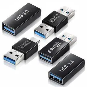USB to USB Adapter 4 Kinds of USB3.0 Apters Kit USB-3.0-Type C Converter USB3.0 Female to Male Male-Males and Female-Female Connector Extension Coupler Connector Converts High Speed Convert (5 Pack) USB to USB Adapter 4 Kinds of USB3.0 Apters Kit USB-3.0-Type C Converter USB3.0 Female to Male Male-Males and Female-Female Connector Extension Coupler Connector Converts High Speed Convert (5 Pack)