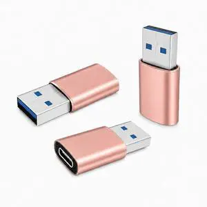 USB to USB C Adapter 3 Pack, Rose Gold | USB-C Female to USB Male, Compatible with iPhone 16, iPhone Air 17 Pro Max, Compatible with Apple Watch Ultra/SE/11-7 USB to USB C Adapter 3 Pack, Rose Gold | USB-C Female to USB Male, Compatible with iPhone 16, iPhone Air 17 Pro Max, Compatible with Apple Watch Ultra/SE/11-7