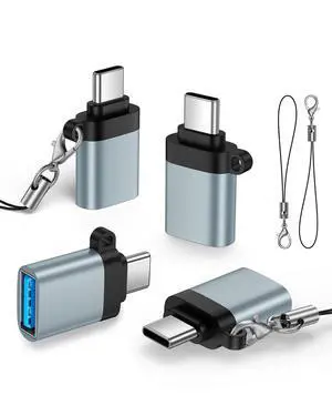 USB to USB C Adapter 4 Pack, Type C to USB OTG Adapter for iPhone 17/16/15 | High-Speed Data Transfer C to USB Adapter for Apple iPhone 17 16 15 Pro Max/Plus, MacBook Pro/Air, iPad Pro/Air, Mac Mini USB to USB C Adapter 4 Pack, Type C to USB OTG Adapter for iPhone 17/16/15 | High-Speed Data Transfer C to USB Adapter for Apple iPhone 17 16 15 Pro Max/Plus, MacBook Pro/Air, iPad Pro/Air, Mac Mini