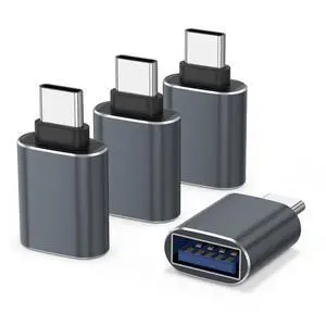 4 Pack USB C to USB Adapter, USB C Male to USB Female Adapter for MacBook Pro,iPhone 15 16 17 Pro Max,Samsung Galaxy S9 S10 S20 S21 S22 S23 S24 S25 Ultra and More Type C Devices (Grey) 4 Pack USB C to USB Adapter, USB C Male to USB Female Adapter for MacBook Pro,iPhone 15 16 17 Pro Max,Samsung Galaxy S9 S10 S20 S21 S22 S23 S24 S25 Ultra and More Type C Devices (Grey)