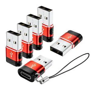 USB to USB C Adapter 6 Pack,USB Male to Type C Female Converter | Data Transfer & Charging Adapter,Anti-Slip Design,for iPhone 17 16 15 14 13,Samsung Galaxy S25 S24 S23,iPad,iWatch,AirPods USB to USB C Adapter 6 Pack,USB Male to Type C Female Converter | Data Transfer & Charging Adapter,Anti-Slip Design,for iPhone 17 16 15 14 13,Samsung Galaxy S25 S24 S23,iPad,iWatch,AirPods