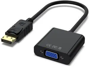 DisplayPort to VGA Adapter 1080P, Uni-Directional Gold-Plated DP to VGA Converter (Male to Female) Compatible with Computer, Desktop, Laptop, PC, Monitor, Projector, HDTV, Lenovo, Dell, HP, ASUS DisplayPort to VGA Adapter 1080P, Uni-Directional Gold-Plated DP to VGA Converter (Male to Female) Compatible with Computer, Desktop, Laptop, PC, Monitor, Projector, HDTV, Lenovo, Dell, HP, ASUS