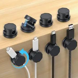 8 Pack Cord Organizer Holders Magnetic Self-Adhesive Cable Management Holders 360° Rotatable Cable Clips for Nightstand, Office, Desk, Desk Organizers and Accessories 8 Pack Cord Organizer Holders Magnetic Self-Adhesive Cable Management Holders 360° Rotatable Cable Clips for Nightstand, Office, Desk, Desk Organizers and Accessories