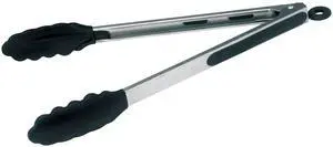12" Heavy-Duty Utility Stainless Steel Tongs | Heavy-duty, Silicone tips, Locking clip, Great for Salads, Buffets and Catering 12" Heavy-Duty Utility Stainless Steel Tongs | Heavy-duty, Silicone tips, Locking clip, Great for Salads, Buffets and Catering
