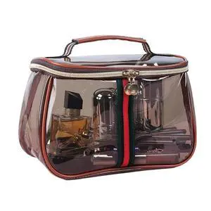 Large Waterproof Retro Vanity Bag Transparent Cosmetic Organizer for Women Large Waterproof Retro Vanity Bag Transparent Cosmetic Organizer for Women