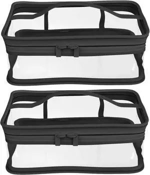 Makeup Bag Zipper Waterproof Portable Travel Storage Pouch 2 Pcs Makeup Bag Zipper Waterproof Portable Travel Storage Pouch 2 Pcs