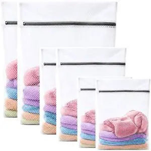 6-Pack Honeycomb Zipper Laundry Bags, Durable Mesh Wash Bags for Delicates, Home Dorm Travel Use 6-Pack Honeycomb Zipper Laundry Bags, Durable Mesh Wash Bags for Delicates, Home Dorm Travel Use