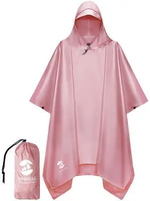 Adult Rain Poncho Waterproof Hooded Raincoat Lightweight Packable | OEKO-TEX Certified 100% Polyester, PU 5000MM Waterproof, Heat-Sealed Seams, 8.5 oz Ultralight, Below-the-Knee Coverage Adult Rain Poncho Waterproof Hooded Raincoat Lightweight Packable | OEKO-TEX Certified 100% Polyester, PU 5000MM Waterproof, Heat-Sealed Seams, 8.5 oz Ultralight, Below-the-Knee Coverage