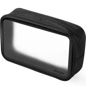 TSA Approved Travel Toiletry Bag Pouch, Matte Clear Travel Organizer Airport Carry-On Checkpoint Airline Compliant Storage Bag -1 Pack, Black TSA Approved Travel Toiletry Bag Pouch, Matte Clear Travel Organizer Airport Carry-On Checkpoint Airline Compliant Storage Bag -1 Pack, Black