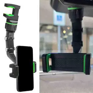 360° Rotating Car Rear View Mirror Phone Holder (Green) | Adjustable Retractable Auto GPS Mount, Multifunctional Universal Automobile Cradles for Most Smartphones 360° Rotating Car Rear View Mirror Phone Holder (Green) | Adjustable Retractable Auto GPS Mount, Multifunctional Universal Automobile Cradles for Most Smartphones