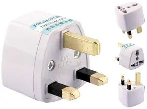 UN6688AK 2 Packs Universal EU/USA/AU to UK GB England AC Power Plug Adapter Travel Converter UN6688AK 2 Packs Universal EU/USA/AU to UK GB England AC Power Plug Adapter Travel Converter