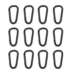 Black Carabiner Clip, Includes Mini 2 Inch Carbineers, Small 2.3" D Ring Clip, Large 3 Inch Carabiner Heavy Duty, Aluminum Caribiner Keychain Hook for Backpack Hiking Camping (Black-2 inch 12pcs) Black Carabiner Clip, Includes Mini 2 Inch Carbineers, Small 2.3" D Ring Clip, Large 3 Inch Carabiner Heavy Duty, Aluminum Caribiner Keychain Hook for Backpack Hiking Camping (Black-2 inch 12pcs)