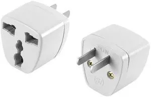 Universal Travel Adapter: Seamless Plug Conversion for International Travelers AC Wall Power Adapter to Convert China, UK, AU, EU & Other Plugs to US, Mexico, Canada Plug (2PACK) (Type-A) Universal Travel Adapter: Seamless Plug Conversion for International Travelers AC Wall Power Adapter to Convert China, UK, AU, EU & Other Plugs to US, Mexico, Canada Plug (2PACK) (Type-A)