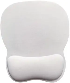 Pad with Wrist Support, Ergonomic Mousepad with Comfortable Memory Foam Wrist Rest Cushion, Relieve Wrist Pain, Non-Slip Rubber Base Gaming Mice Pad for Home Office Computer Laptop, White Pad with Wrist Support, Ergonomic Mousepad with Comfortable Memory Foam Wrist Rest Cushion, Relieve Wrist Pain, Non-Slip Rubber Base Gaming Mice Pad for Home Office Computer Laptop, White
