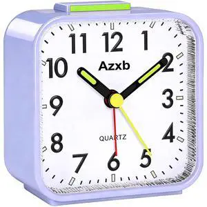 Analog Alarm Clock, Silent,Travel,Snooze, Loud Alarm, Luminous, Purple | Alarm Clock with Night Light, No Ticking Battery Operated Quiet Small Desk Clock for Bedrooms Deep Sleeper Adults Kids Analog Alarm Clock, Silent,Travel,Snooze, Loud Alarm, Luminous, Purple | Alarm Clock with Night Light, No Ticking Battery Operated Quiet Small Desk Clock for Bedrooms Deep Sleeper Adults Kids