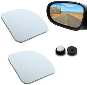 2 PCS Fan Shaped Frameless Wide Angle Blind Spot Mirror, Car Blind Spot Mirror, HD Convex Glass Angle Adjustable, Fit for Most Cars (Transparent) 2 PCS Fan Shaped Frameless Wide Angle Blind Spot Mirror, Car Blind Spot Mirror, HD Convex Glass Angle Adjustable, Fit for Most Cars (Transparent)