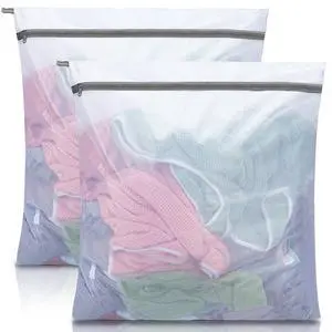 Extra Large Mesh Laundry Bags for Delicates,30"x30" Laundry Bags Mesh Wash Bags for Washing Machine, Delicate Laundry Bag, Travel Clothing Storage Bags for Cruise, Camping, College (2 Pack) Extra Large Mesh Laundry Bags for Delicates,30"x30" Laundry Bags Mesh Wash Bags for Washing Machine, Delicate Laundry Bag, Travel Clothing Storage Bags for Cruise, Camping, College (2 Pack)