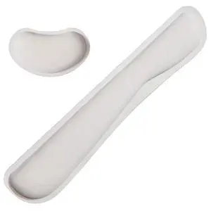 Wrist Rest Mouse Wrist Support Set, Memory Foam Wrist Rest Pad for Computer Laptop Keyboard Mouse, Ergonomic Wrist Cushion Support for Typing Pain Relief, Gaming Home Office, White Wrist Rest Mouse Wrist Support Set, Memory Foam Wrist Rest Pad for Computer Laptop Keyboard Mouse, Ergonomic Wrist Cushion Support for Typing Pain Relief, Gaming Home Office, White