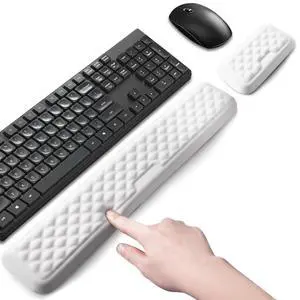 Wrist Rest Mouse Wrist Support, Memory Foam Wrist Rest Pad for Computer Laptop, Ergonomic Wrist Cushion Support for Typing Pain Relief, Gaming Home Office, White Wrist Rest Mouse Wrist Support, Memory Foam Wrist Rest Pad for Computer Laptop, Ergonomic Wrist Cushion Support for Typing Pain Relief, Gaming Home Office, White