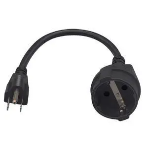 5-15P to Euro CEE7/7 Short Power Cord Plug,Toptekits US 3-Prong NEMA5-15P Standard Plug to CEE 7/7 Schuko European Female Socket Power Cord,EU US Plug Adapter, 16AWG,1ft/0.3m (5-15P to Schuko) 5-15P to Euro CEE7/7 Short Power Cord Plug,Toptekits US 3-Prong NEMA5-15P Standard Plug to CEE 7/7 Schuko European Female Socket Power Cord,EU US Plug Adapter, 16AWG,1ft/0.3m (5-15P to Schuko)