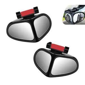2 PCS Car Blind Spot Mirrors, Dual-sided Wide Angle Rearview Auxiliary with 360 Degree Adjustment, ABS Anti-collision Housing and HD Glass Design, Snap-on and Adhesive Mounting Mirror (Black) 2 PCS Car Blind Spot Mirrors, Dual-sided Wide Angle Rearview Auxiliary with 360 Degree Adjustment, ABS Anti-collision Housing and HD Glass Design, Snap-on and Adhesive Mounting Mirror (Black)