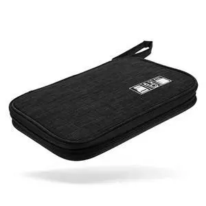 Travel Cable Organizer, Electronic Organizer Travel Case, Portable Storage Bag for SD Card, Charger, Power Bank, Earphone (Black) Travel Cable Organizer, Electronic Organizer Travel Case, Portable Storage Bag for SD Card, Charger, Power Bank, Earphone (Black)