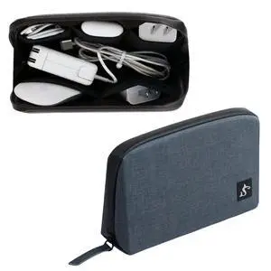 Electronics Organizer Travel Case, Cord and Cable Tech Bag Pouch | Compact soft tech Bag pouch for cables cords chargers earbuds and slim power bank water-resistant for travel, cruise and work Electronics Organizer Travel Case, Cord and Cable Tech Bag Pouch | Compact soft tech Bag pouch for cables cords chargers earbuds and slim power bank water-resistant for travel, cruise and work