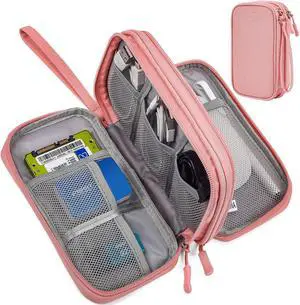 Organizer Travel Cable Accessories Bag, Electronic Organizer Case, Electronic Accessories Organizer Bag for Power Bank, Charging Cords, Chargers, Mouse, USB Cable, Earphones (Light Pink) Organizer Travel Cable Accessories Bag, Electronic Organizer Case, Electronic Accessories Organizer Bag for Power Bank, Charging Cords, Chargers, Mouse, USB Cable, Earphones (Light Pink)