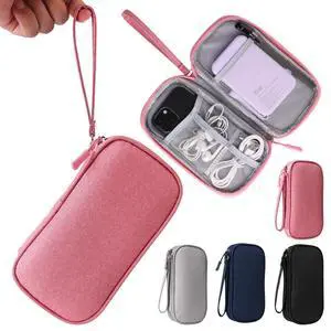 Pink Universal Cable Organizer - Electronics Accessories Bag for Charger, Phone, Memory Card & Travel Gadgets Pink Universal Cable Organizer - Electronics Accessories Bag for Charger, Phone, Memory Card & Travel Gadgets