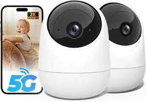 2Pack Indoor Security Camera 5G/2.4 GHz Wi-Fi, Baby & Pet Monitor | 360° PTZ, Motion Detection & Tracking,Human/Motion/Sound Detection,2-Way Talk, Night Vision, Works/Alexa,SD/Cloud 2Pack Indoor Security Camera 5G/2.4 GHz Wi-Fi, Baby & Pet Monitor | 360° PTZ, Motion Detection & Tracking,Human/Motion/Sound Detection,2-Way Talk, Night Vision, Works/Alexa,SD/Cloud